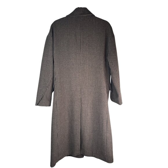 ZARA Medium Tailored Houndstooth Wool Coat - Picture 10 of 15